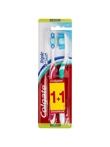 Colgate Pack mit 2 Zahnbürsten mit Dreifachwirkung - Mittel