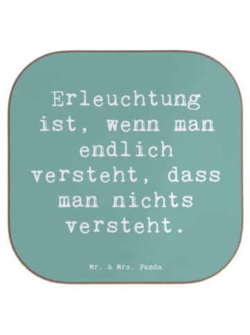 Mr. & Mrs. Panda Tassen Untersetzer Spruch Erleuchtung Weisheit ... in Meeresbrise