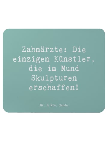 Mr. & Mrs. Panda Mauspad Spruch Zahnarzt Künstler mit Spruch in Meeresbrise