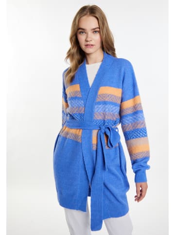 IZIA Damen Cardigan in Blau Mehrfarbig