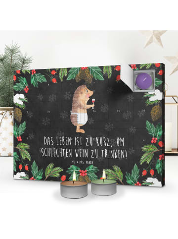 Mr. & Mrs. Panda Duftkerzen Adventskalender Igel Wein mit Spruch in Kreidetafel