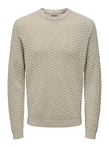 ONLY & SONS Strickpullover in Silver Lining
