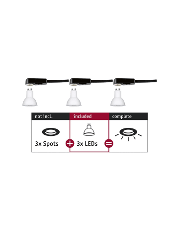 paulmann EBL Choose 3er GU10 Set NonDim 3x6,5W 460lm 2700K 51mm G