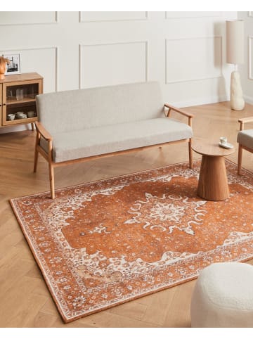 Beliani Kurzflor HAYAT in Orange/Beige - (W) 160 x (L) 230 cm