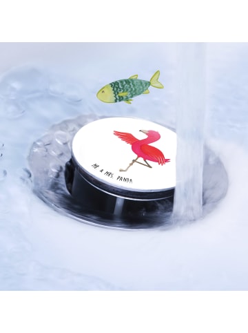 Mr. & Mrs. Panda Waschbecken Abfluss Flamingo Yoga ohne Spruch in Weiß