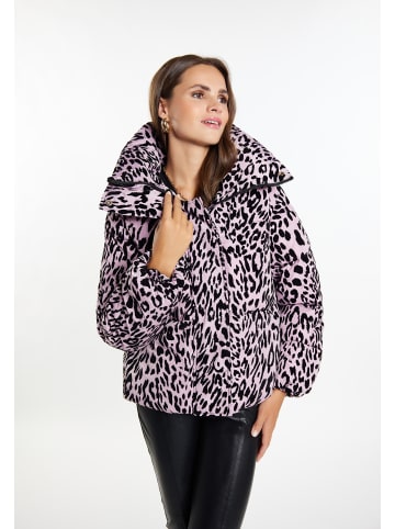 faina Steppjacke Mit Leo-Print in Mauve Leo