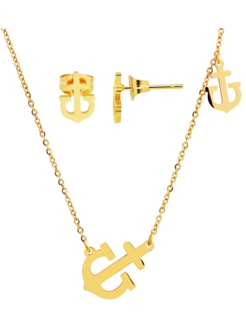 Adeliás Damen Halskette mit Anhänger – aus Edelstahl in gold