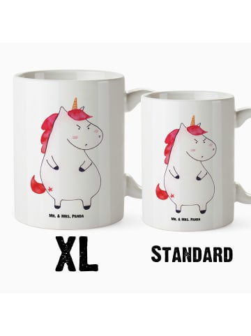 Mr. & Mrs. Panda Kaffeebecher Einhorn Wut ohne Spruch in Weiß