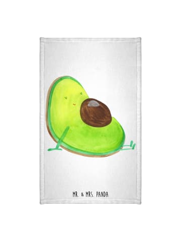 Mr. & Mrs. Panda Handtuch Avocado Schwangerschaft ohne Spruch in Weiß