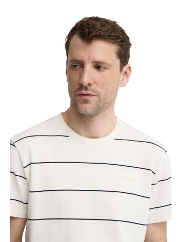 Polo Club T-Shirt HONSHU TWILL PATCH in Ecru-Navyblau