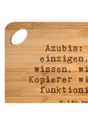 Mr. & Mrs. Panda Frühstücksbrettchen Spruch Auszubildende Kopier... in Braun