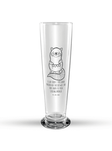 Mr. & Mrs. Panda Bierglas Roter Panda mit Spruch in Transparent
