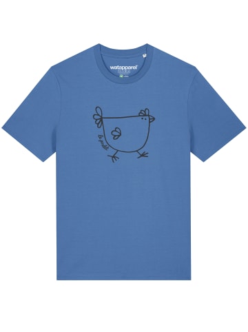 wat? Apparel T-Shirt Le poulet - das Huhn in Bright Blue