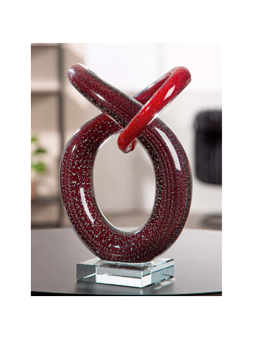 GILDE Skulptur Curvum rot - (H) 24 cm