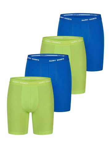 Happy Shorts Retro Boxer Neon Long in neon lime/blue