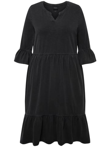 Ulla Popken Jerseykleid in graphitgrau