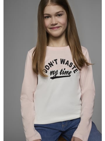 Kidsworld Langarmshirt in rosa-naturweiß