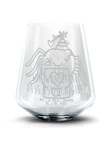 Mr. & Mrs. Panda Glas Spinne Agathe Brief ohne Spruch in Transparent
