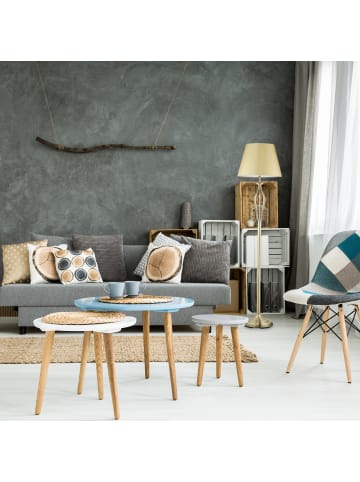 relaxdays Schirmlampe in Gold - (H)158 x Ø39 cm