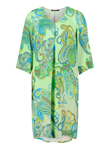 Betty Barclay Sommerkleid mit V-Ausschnitt in Green/Blue