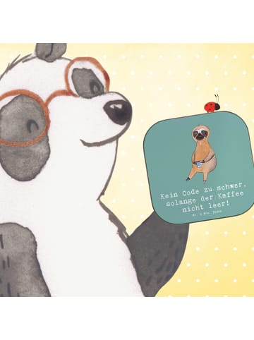 Mr. & Mrs. Panda Untersetzer Code und Kaffee mit Spruch in Meeresbrise