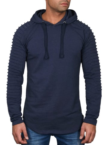 Alessandro Salvarini Hoodie A. Salvarini Langarm Shirt in Navy