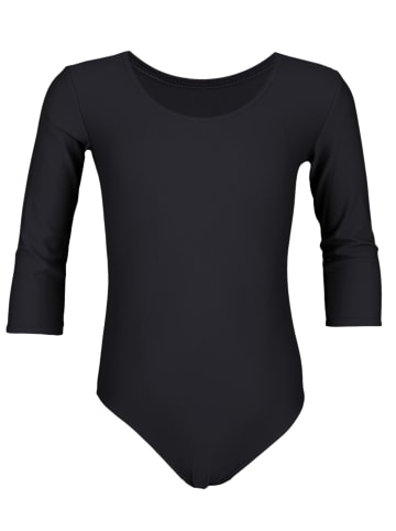 Aquarti Mädchen Ballett Trikot 3/4 Arm in schwarz