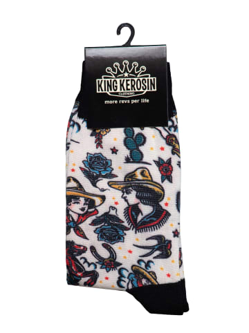 King Kerosin King Kerosin Socken Cowgirl in offwhite
