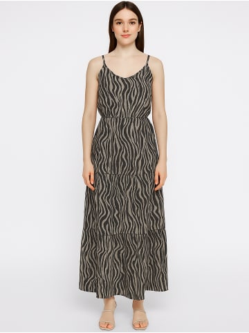 Sublevel DOB Maxikleid mit Spaghettiträgern und Volant-Design in Dunkelgrau