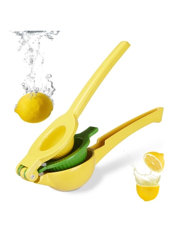 relaxdays 4x Zitruspresse in Gelb