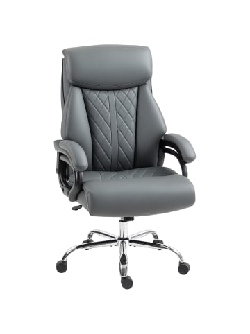 HOMCOM Chefsessel-71L x 68B x 115-123H cm-Dunkelgrau