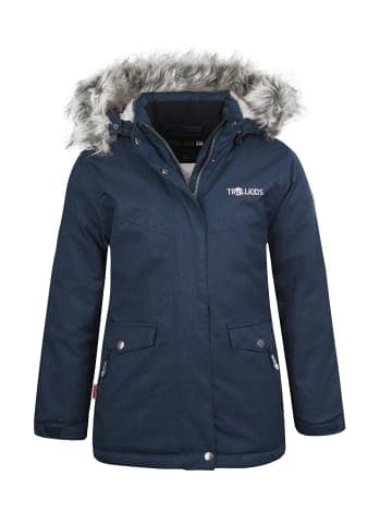 Trollkids Wintermantel "Oslo XT" in Marineblau / Silbergrau