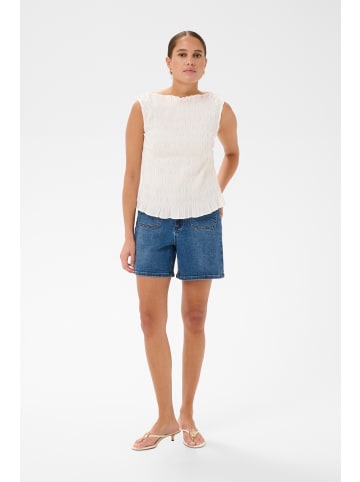Kaffe Ärmellose Bluse KAbethany Tight fit in Chalk