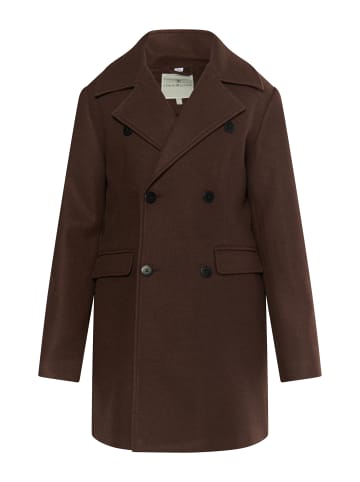 DreiMaster Herren Übergangsmantel In Wolloptik in Braun