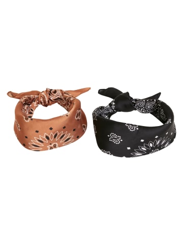 Urban Classics Bandana in black+cognac