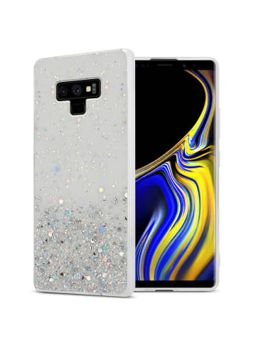 cadorabo Hülle für Samsung Galaxy NOTE 9 Glitter in Transparent mit Glitter