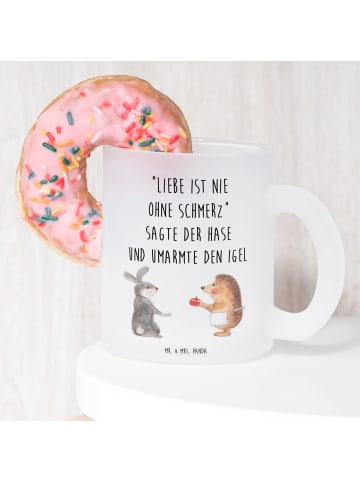 Mr. & Mrs. Panda Tee Tasse Hase Igel mit Spruch in Transparent