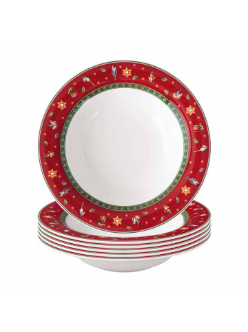 Villeroy & Boch 6er Set Suppenteller Toy's Delight in Rot ø 23 cm in rot