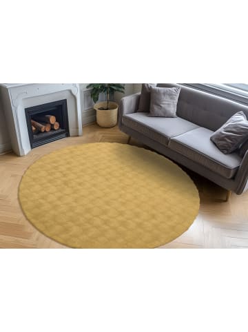 Kayoom Teppich Royal in honig - rund