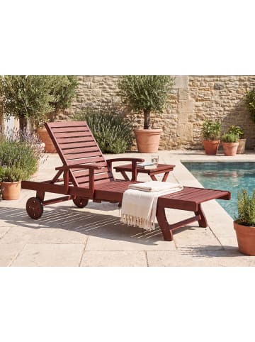 Beliani Gartenliege TOSCANA in Braun - (W) 64 x (H) 35 x (L) 196 cm