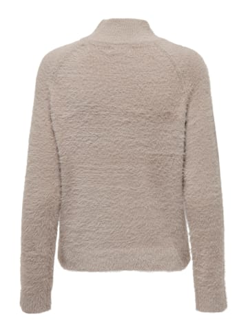 JACQUELINE de YONG Pullover Flauschiger Stehkragen Sweater Gestrickt JDYJOLA in Beige