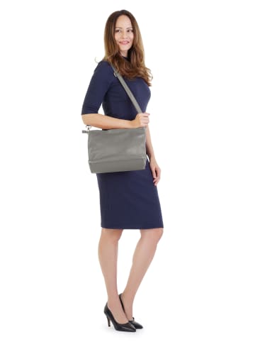 Samantha Look Umhängetasche echt Leder in grau