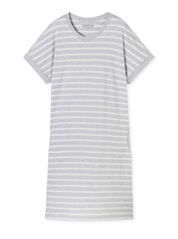Schiesser Nachthemd Casual Essentials in Silbergrau-Melange