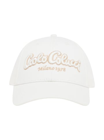 Carlo Colucci Baseball Cap Elezi in Weiß