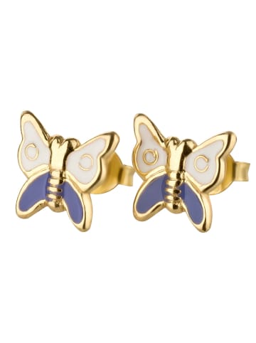 schmuck23 Gold-Ohrringe Schmetterling 0,7 cm x 0,8 cm