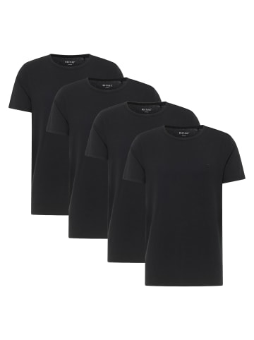 Mustang T-Shirt 4er Pack in Schwarz