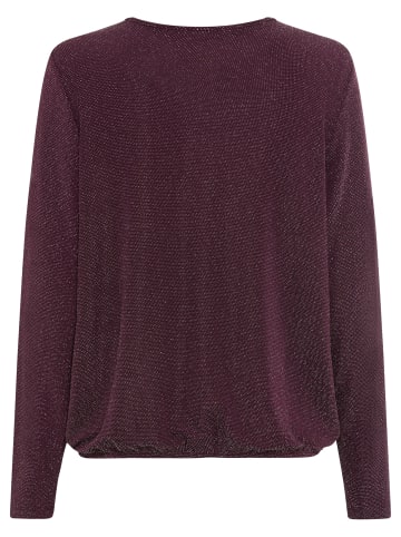 Olsen Langarmshirt Clara in aubergine silber - 0001