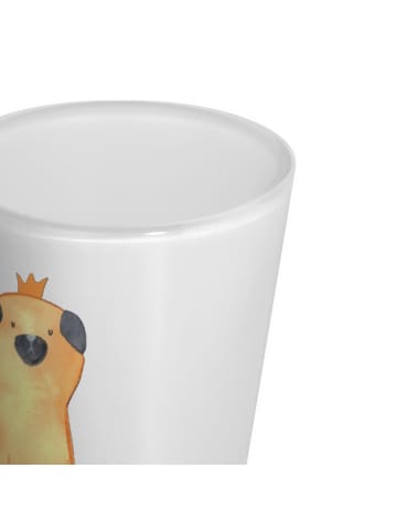 Mr. & Mrs. Panda Schnapsglas Mops Krone ohne Spruch in Transparent