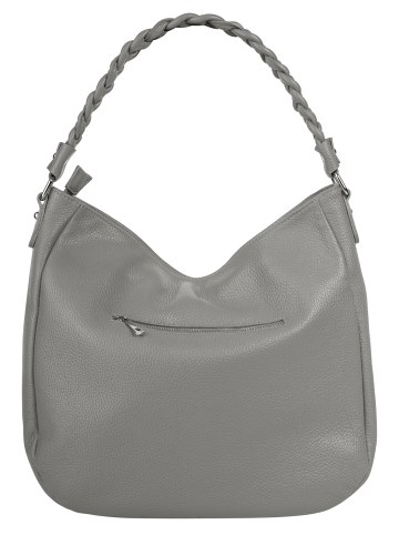Samantha Look Handtasche echt Leder in grau