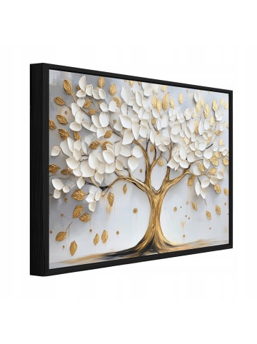 WALLARENA Bild mit Rahmen Baum in Beige